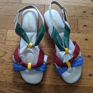 Vintage Sofwear Colorful Toby Slingback Sandals